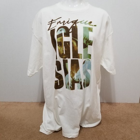 Enrique Iglesias shirt XXL Text Photo graphic band merch - Picture 1 of 13